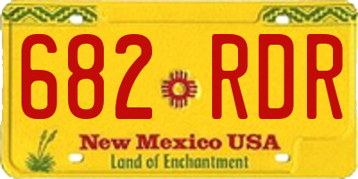 NM license plate 682RDR