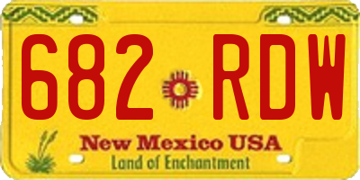 NM license plate 682RDW