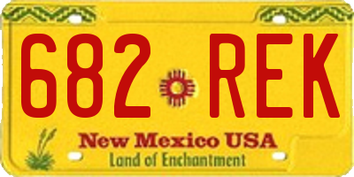 NM license plate 682REK