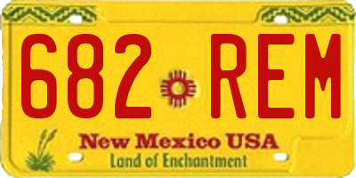 NM license plate 682REM