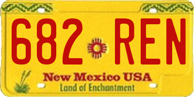 NM license plate 682REN