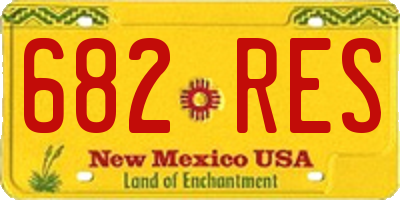 NM license plate 682RES