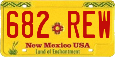 NM license plate 682REW