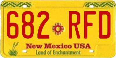 NM license plate 682RFD