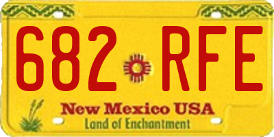 NM license plate 682RFE