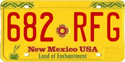 NM license plate 682RFG