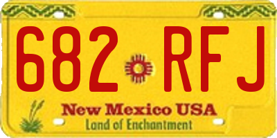 NM license plate 682RFJ