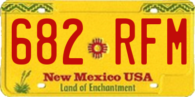 NM license plate 682RFM
