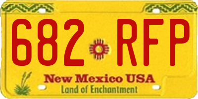 NM license plate 682RFP