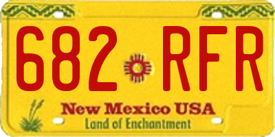 NM license plate 682RFR