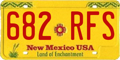NM license plate 682RFS