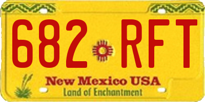 NM license plate 682RFT