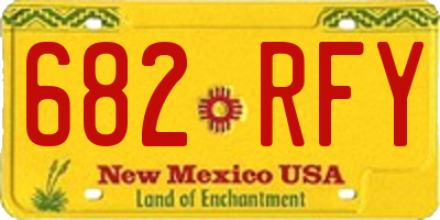 NM license plate 682RFY