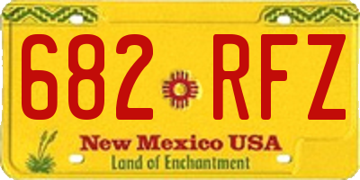 NM license plate 682RFZ