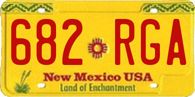 NM license plate 682RGA