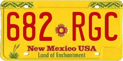 NM license plate 682RGC