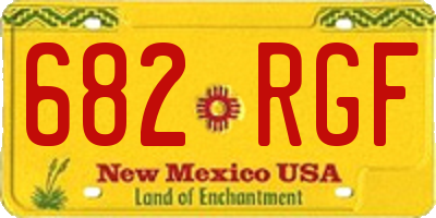 NM license plate 682RGF