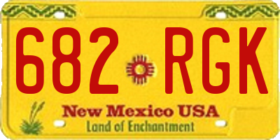 NM license plate 682RGK