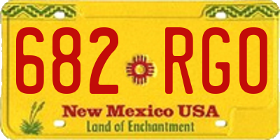 NM license plate 682RGO