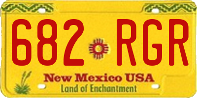 NM license plate 682RGR