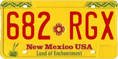 NM license plate 682RGX