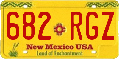 NM license plate 682RGZ