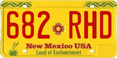 NM license plate 682RHD