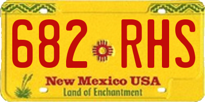 NM license plate 682RHS