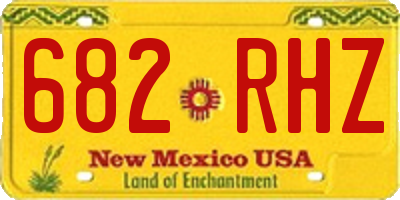 NM license plate 682RHZ