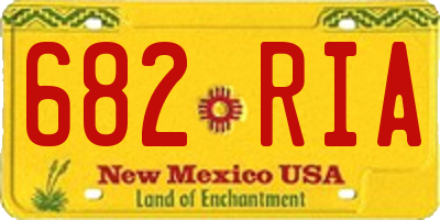 NM license plate 682RIA