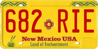NM license plate 682RIE