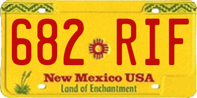 NM license plate 682RIF