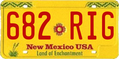 NM license plate 682RIG
