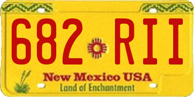 NM license plate 682RII