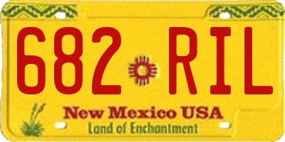 NM license plate 682RIL