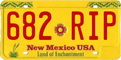 NM license plate 682RIP