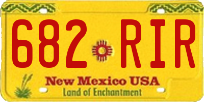NM license plate 682RIR