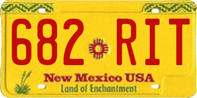 NM license plate 682RIT