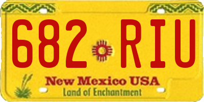 NM license plate 682RIU