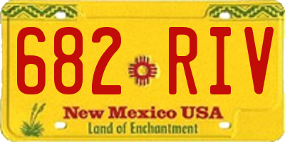 NM license plate 682RIV