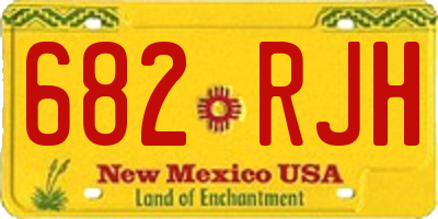 NM license plate 682RJH