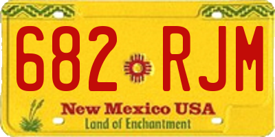 NM license plate 682RJM