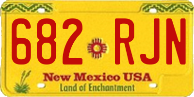 NM license plate 682RJN