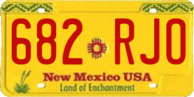 NM license plate 682RJO