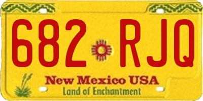 NM license plate 682RJQ