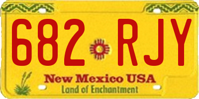 NM license plate 682RJY