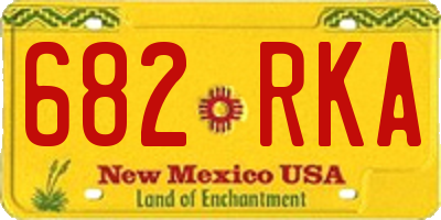 NM license plate 682RKA