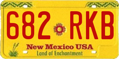 NM license plate 682RKB