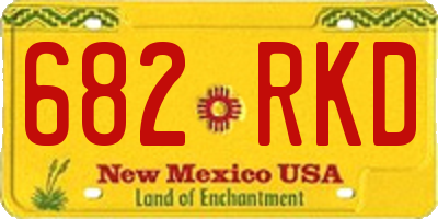NM license plate 682RKD