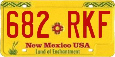 NM license plate 682RKF